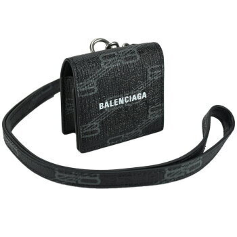 Balenciaga Neck Case AirPods Black Strap Pro Logo Signature Earphone